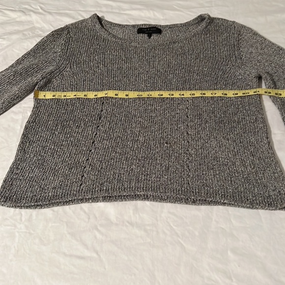 Rag & Bone gray linen and wool blend cropped sweater. Size medium. - Picture 5 of 11